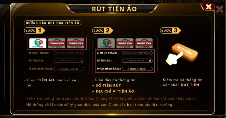 Hướng Dẫn Rút Tiền Top88